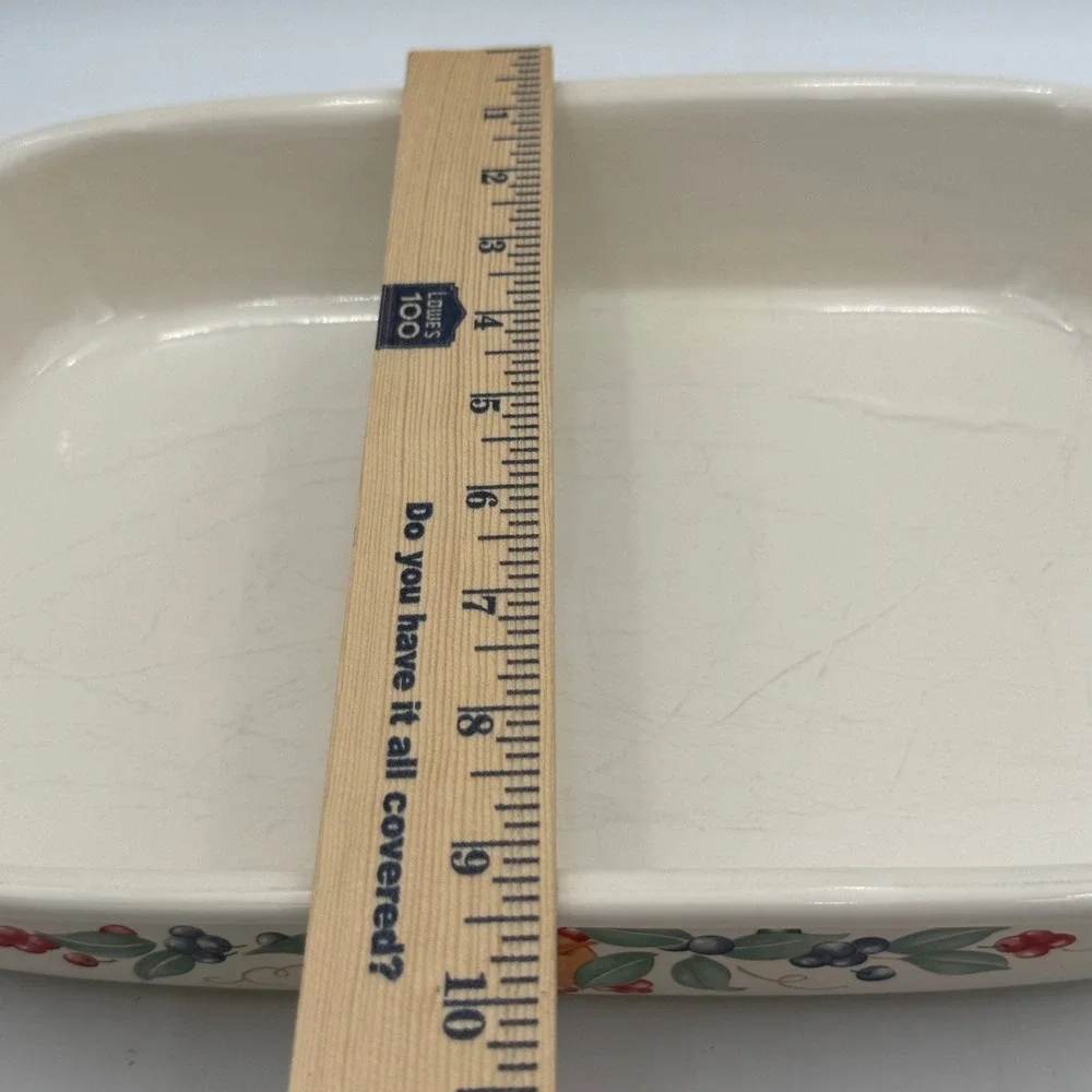 Corelle Coordinates Abundance Stoneware 9x13 Baking Dish Lasagna Pan Fruit Motif